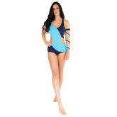 Virago Monokini - Turquoise / Navy