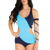 Virago Monokini - Turquoise / Navy
