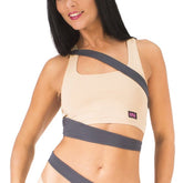 Siren Top - Nude / Charcoal Grey