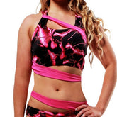 Siren Print Top - Lightning Pink