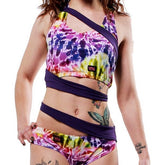 Siren Print Top - Spiral Tie Dye / Purple