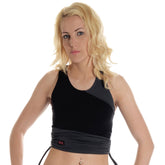 Drawstring Vest - Black / Charcoal