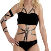 Glitz Monokini - Black / Silver
