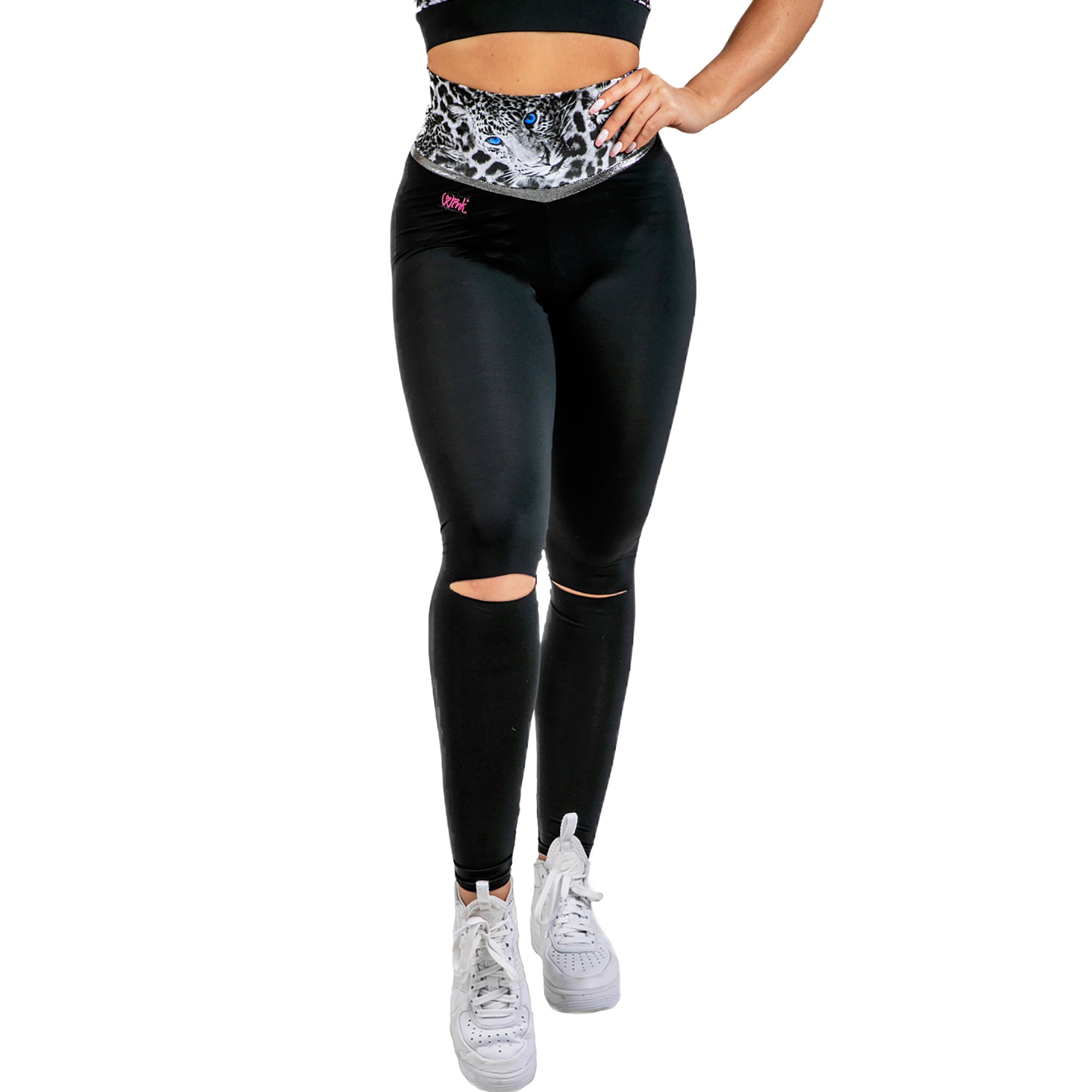 Coretta High Waist Compression Leggings - Grey Leopard / Black – Wink  Fitness wear