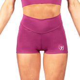 Warrior High Waist Compression Shorts - Plum