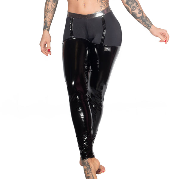 Valencia Eco Grip Suspender Leggings W0242 (black)