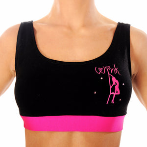Contrast Band Crop Top W0101