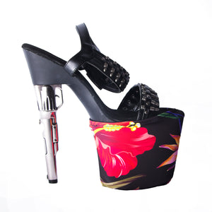 Reversible Shoe Protectors W0225 (tropical flowers)