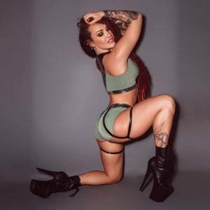 Valencia Eco Suspender Shorts W0241 (olive)