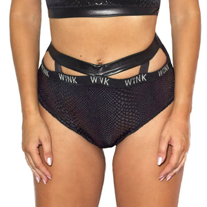 Infinity Eco High Waist Shorts W0230 (black snake)