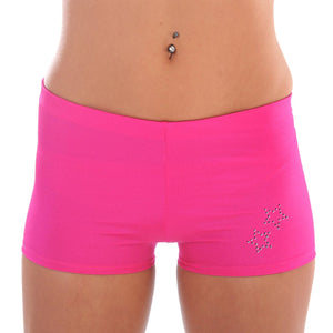 Lycra Hotpants with Diamante Detail W0110